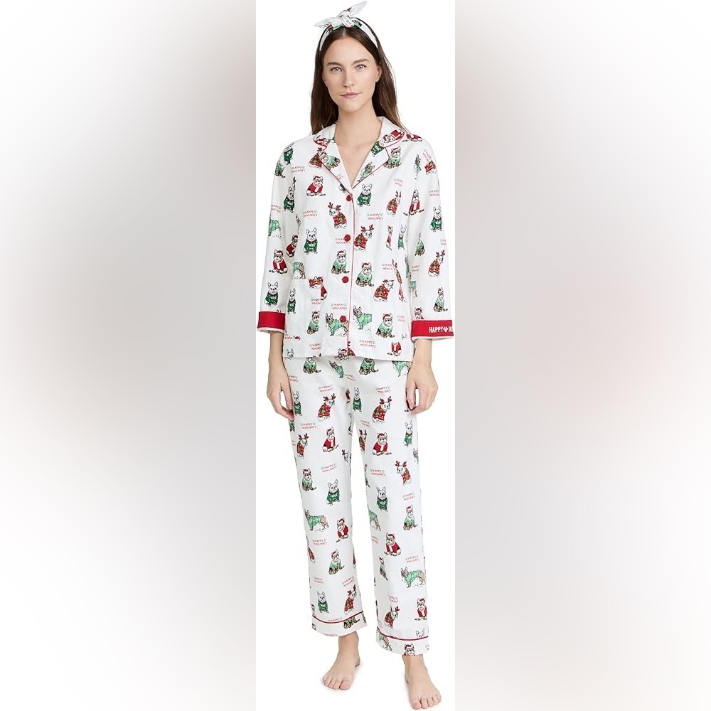 PJ Salvage Women’s Flannel Pajama Bottoms in Ivory, size XS, NWT!